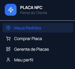 Painel do cliente do fornecedor de Placas NFC
